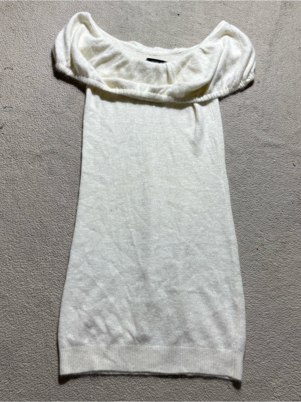 Arden B Dress Womens Large Off The Shoulder Bodycon‎ Sweater Angora Wool Knit